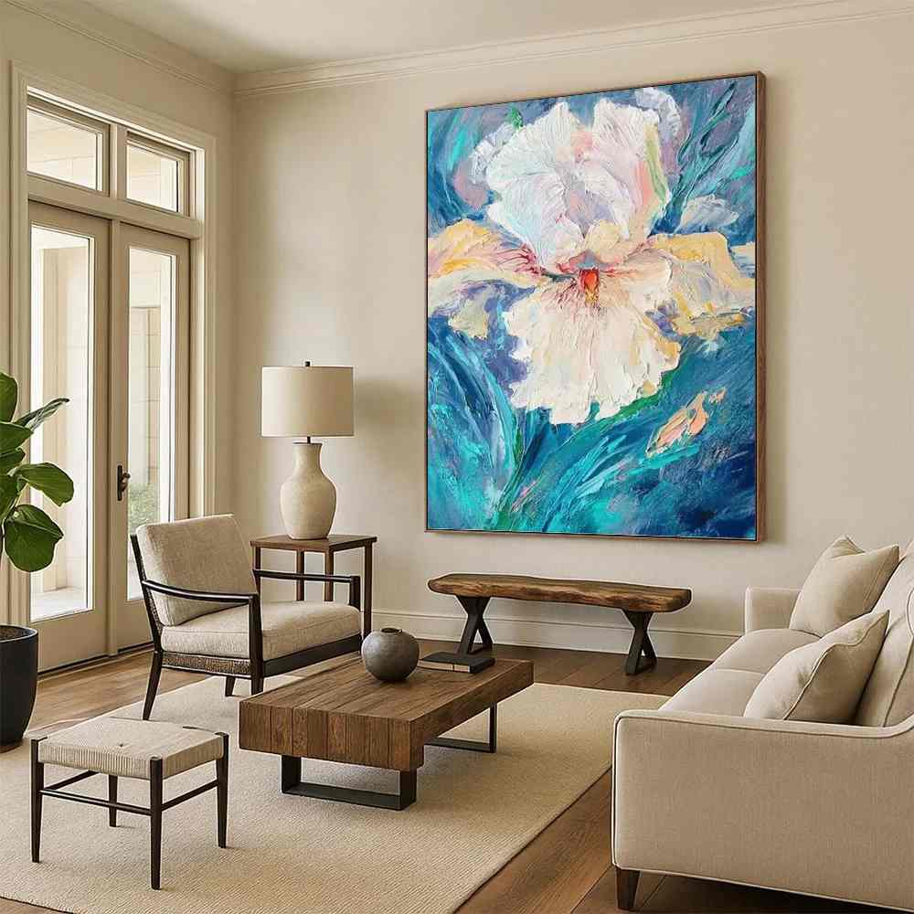 Bold Botanical Abstract - luxury oversized wall art for villa